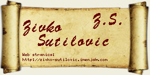 Živko Šutilović vizit kartica
